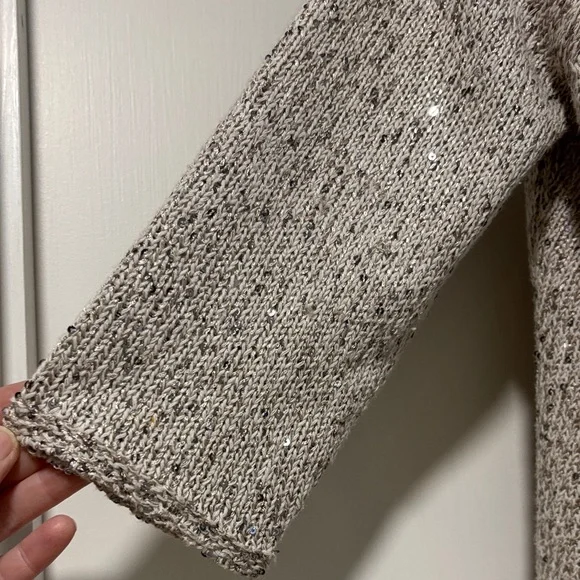 NIC+ZOE Beige Sequined Cardigan - Picture 2 of 5